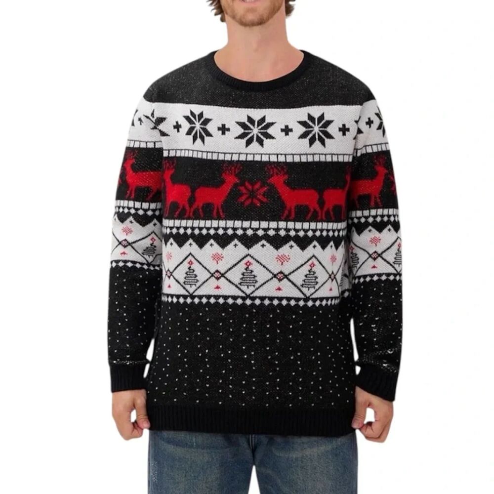 NWOT Christmas Reindeer Knit Men’s Ugly Sweater | Size Large
